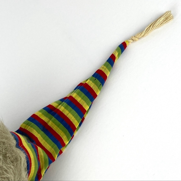 Vintage 1981 GUND Noah the Gnome / Troll 8 inch Plush with Striped Nightcap - Picture 2 of 10